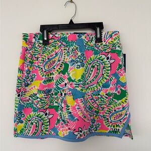 Crown & Ivy Paisley Skort (size M) in Pink, Green, and Yellow